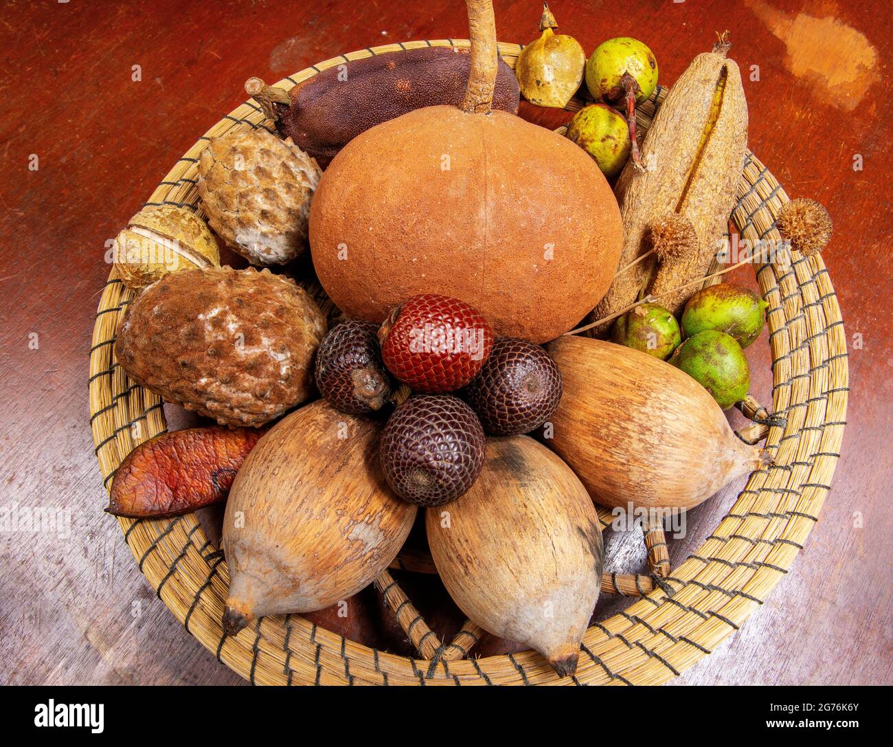 Exotische Früchte aus dem brasilianischen Cerrado in Jalapão, Tocantins-Anwesen Stockfoto