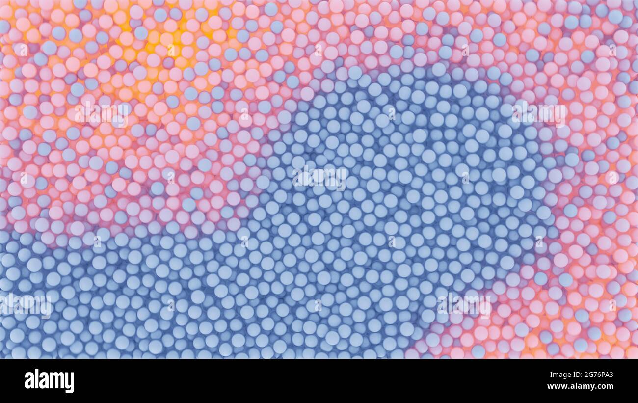 Kreative 3D-Illustration, die einen Fluss von Partikeln imitiert Stockfoto