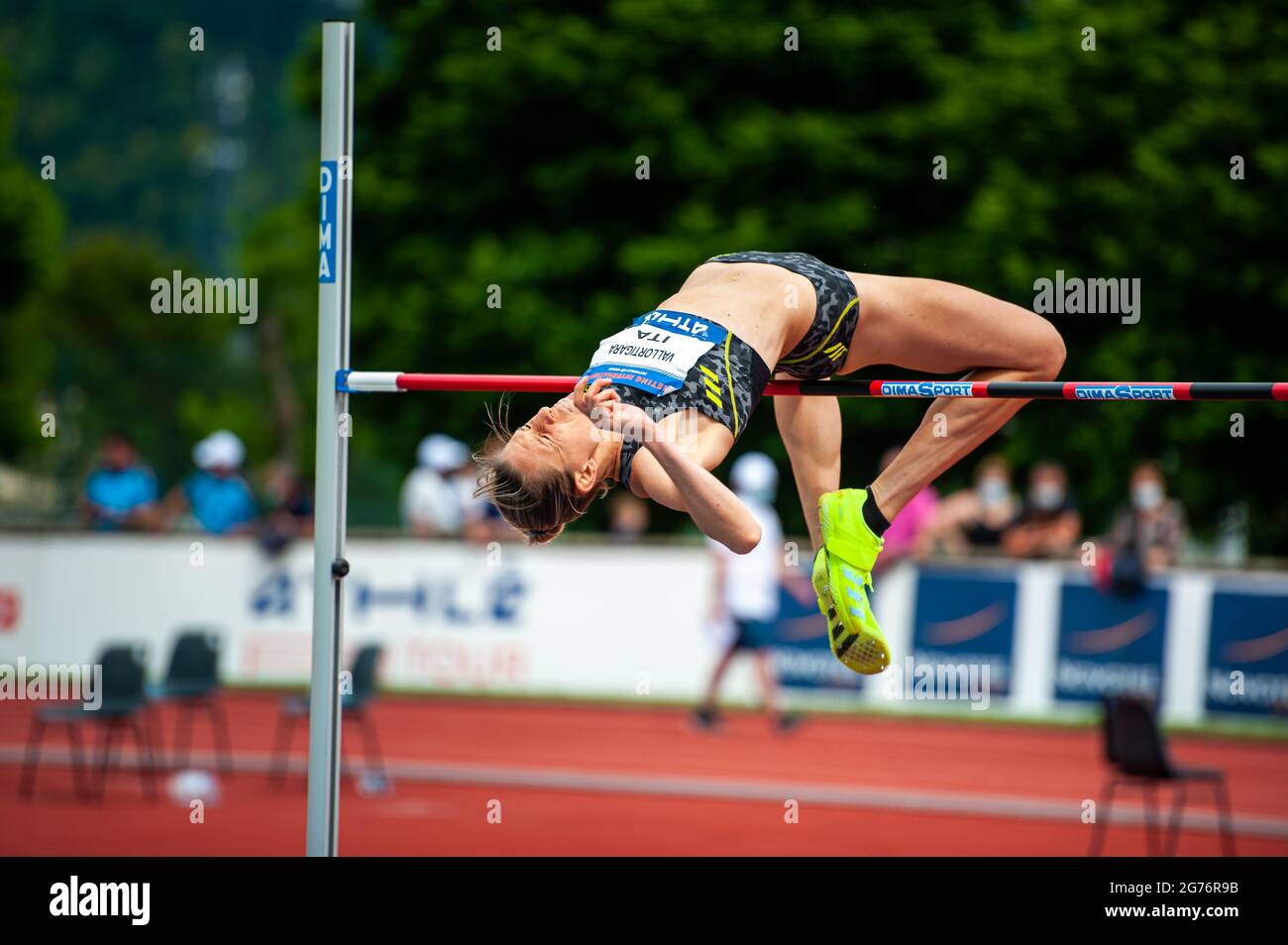 VALLORTIGARA Elena, Hochsprung beim Athletics Meeting 2021 in Sotteville-lès-Rouen, Pro Athlé Tour Circuit am 11. Juli 2021 im Jean Adret Stadion in Sotteville-lès-Rouen, Frankreich - Foto Ludovic Barbier / DPPI Stockfoto