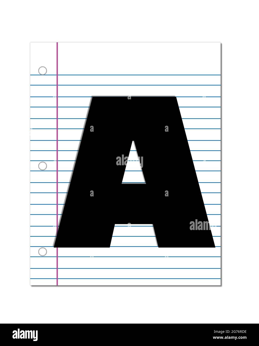 Der Buchstabe U Im Alphabetsatz Beginn Der Schule Zwei Ist Schwarz Letter Sitzt Auf Einem Leeren Stuck Notizbuch Und Ist Mit Bleistiften Verziert Stockfotografie Alamy