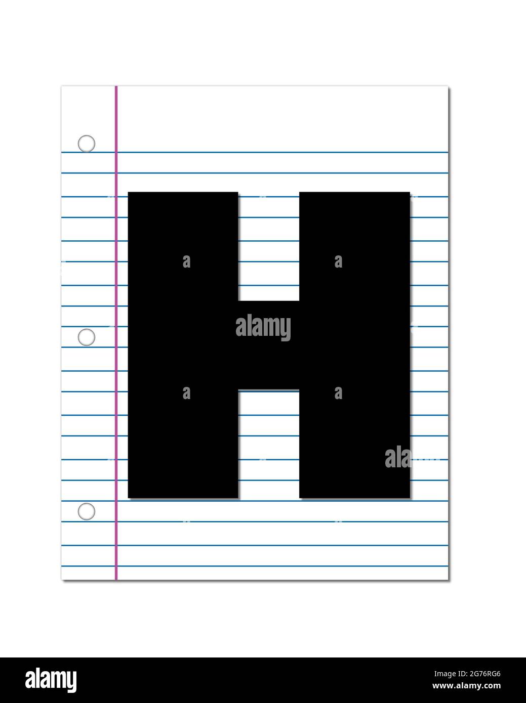 Der Buchstabe U Im Alphabetsatz Beginn Der Schule Zwei Ist Schwarz Letter Sitzt Auf Einem Leeren Stuck Notizbuch Und Ist Mit Bleistiften Verziert Stockfotografie Alamy