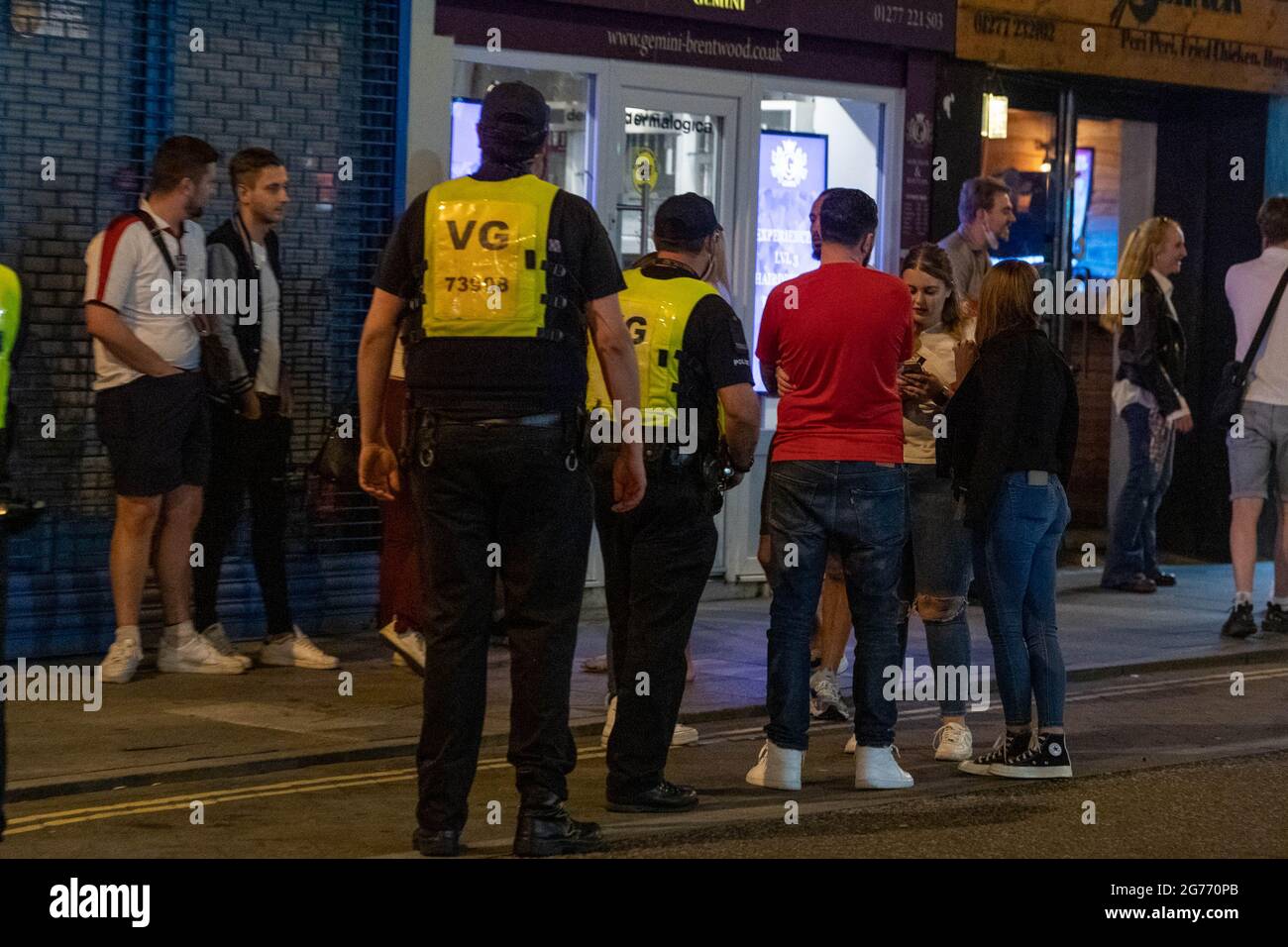 Brentwood Essex 11. Juli 2021 Englische Fußballfans in Brentwood Essex Kredit: Ian Davidson/Alamy Live News Stockfoto