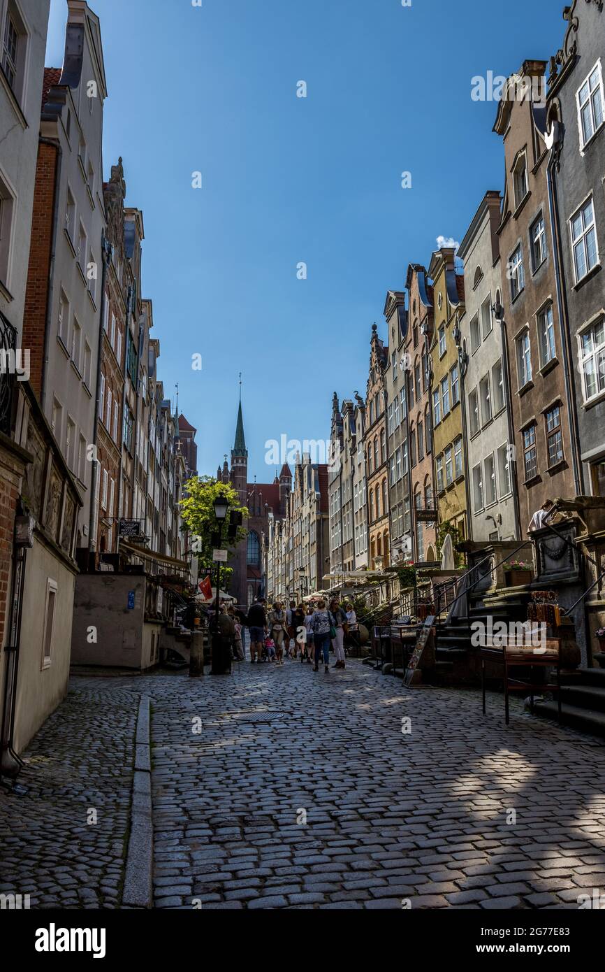 DANZIG, POLEN – 13. Juni 2021: Danzig, Polen – 13 2021. Juni „die Altstadt von Danzig“ Stockfoto