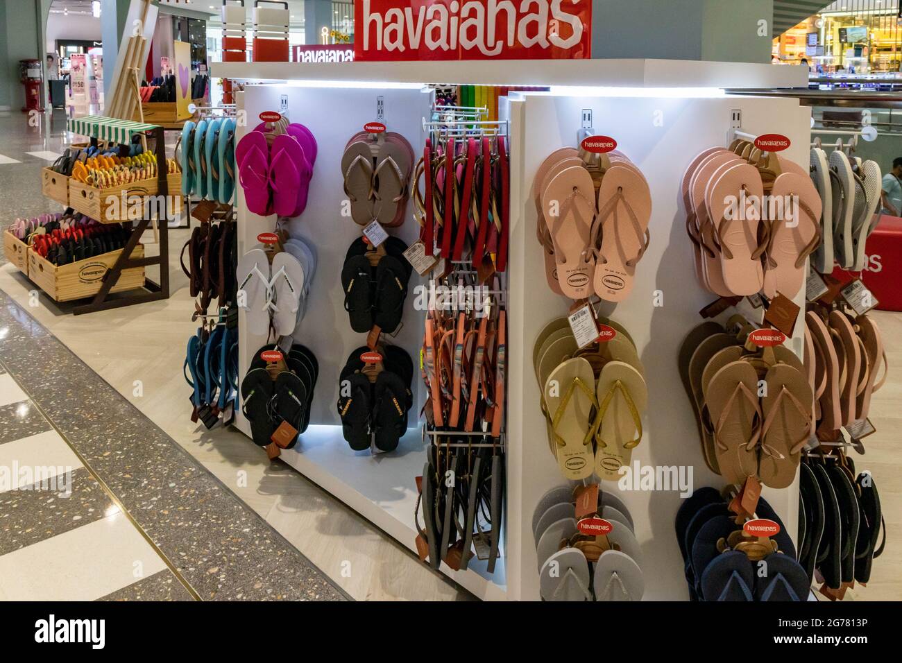 Havaianas-Laden in einem Einkaufszentrum in Phuket, Thailand Stockfoto