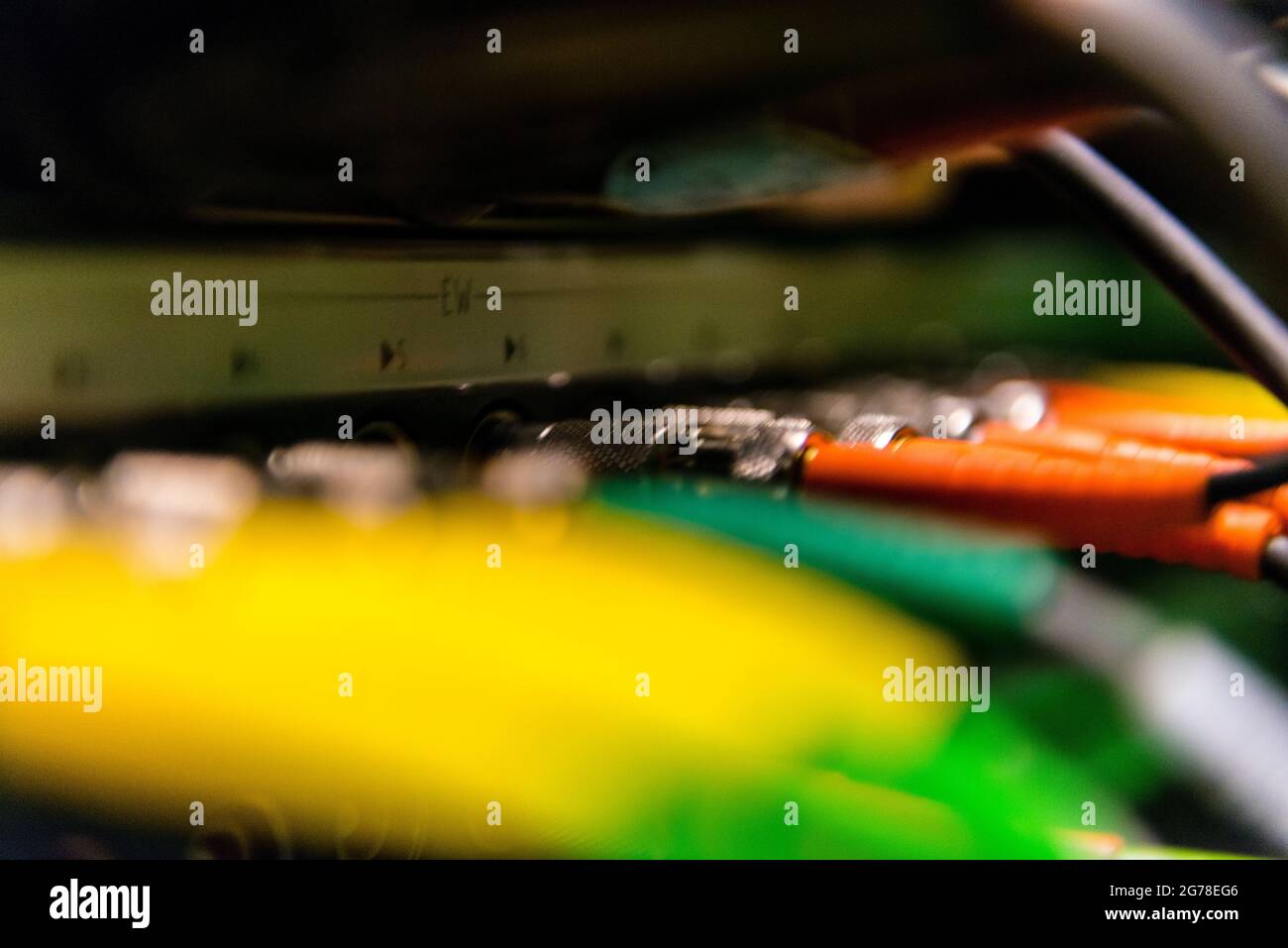 Verdrahtet, Kabel, Video, Stecker, Technologie, Fernsehtechnologie Stockfoto