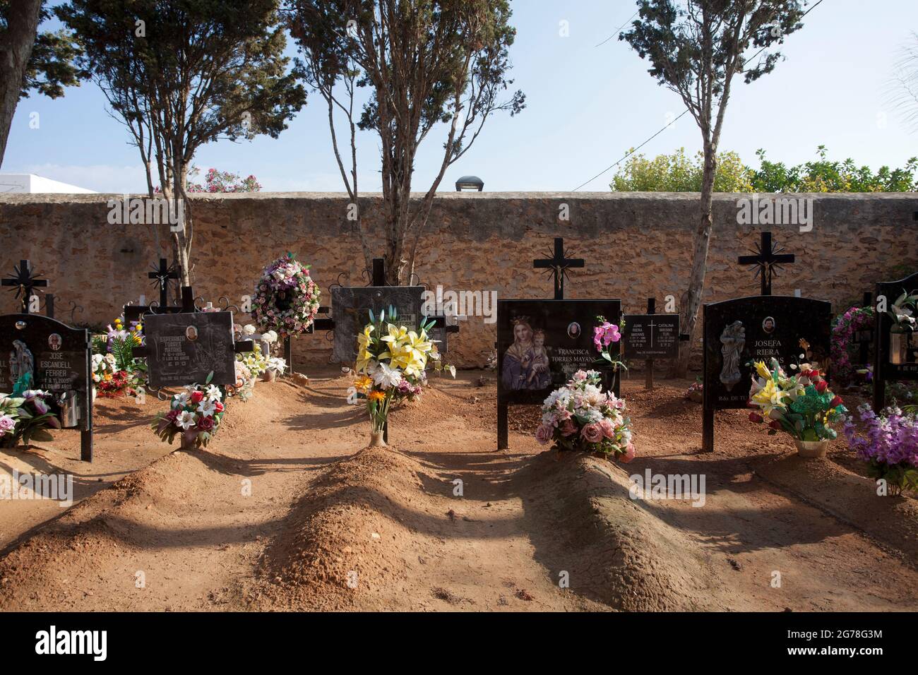 Friedhof, El Pilar la Mola, Formentera Stockfoto