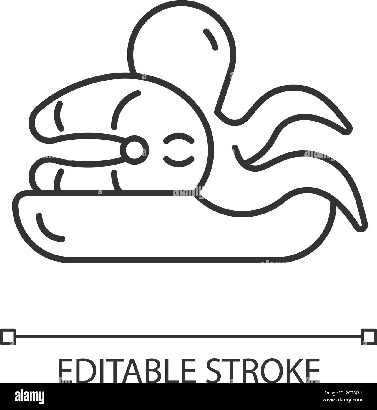 Lineares Symbol für den Fischmarkt Stock Vektor