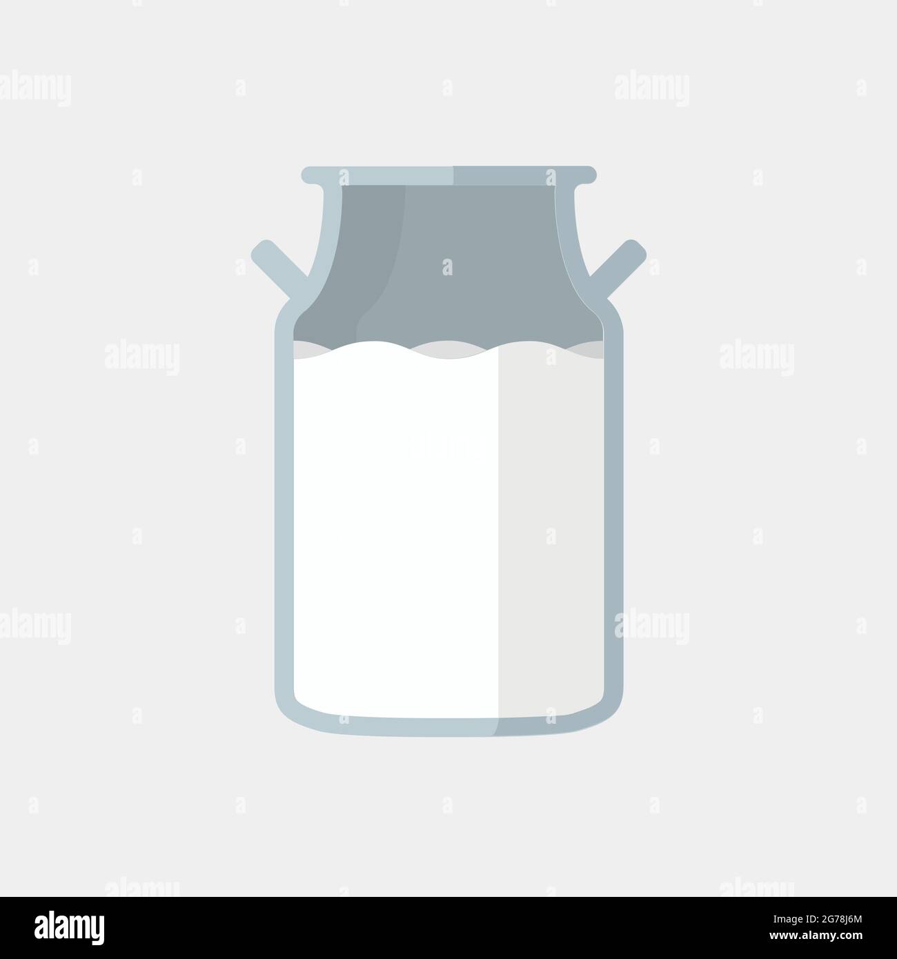 Frische Milch in einer MetallDose Stock Vektor