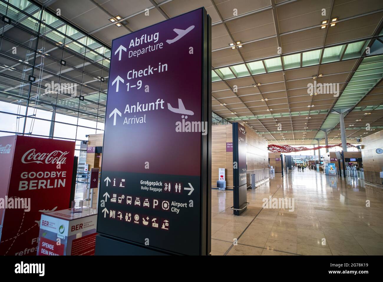 Flughafen Berlin Brandenburg BER in Berlin - Reisefotografie Stockfoto