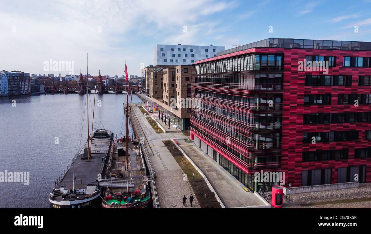 Coca Cola Gebäude in Berlin von oben - Stadtfotografie Stockfoto