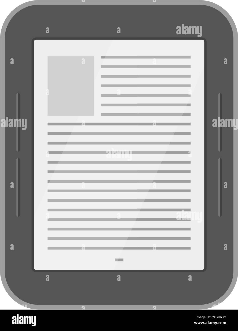 EBook Reader digitale Tablet Vektor mobile elektronische Bibliothek Symbol Stock Vektor