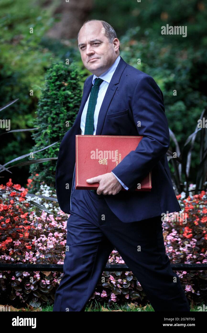 Ben Wallace, Abgeordneter der britischen Konservativen Partei, Minister für Verteidigung, Downing Street, London Stockfoto