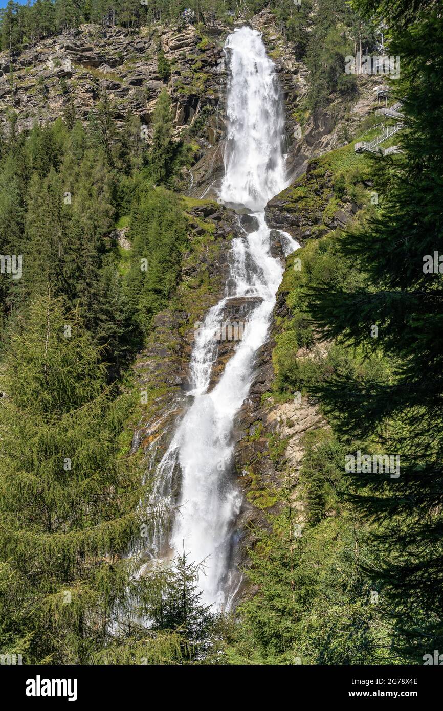 Europa, Österreich, Tirol, Ötztal Alpen, Ötztal, Stuibenfall bei Umhausen im Ötztal Stockfoto