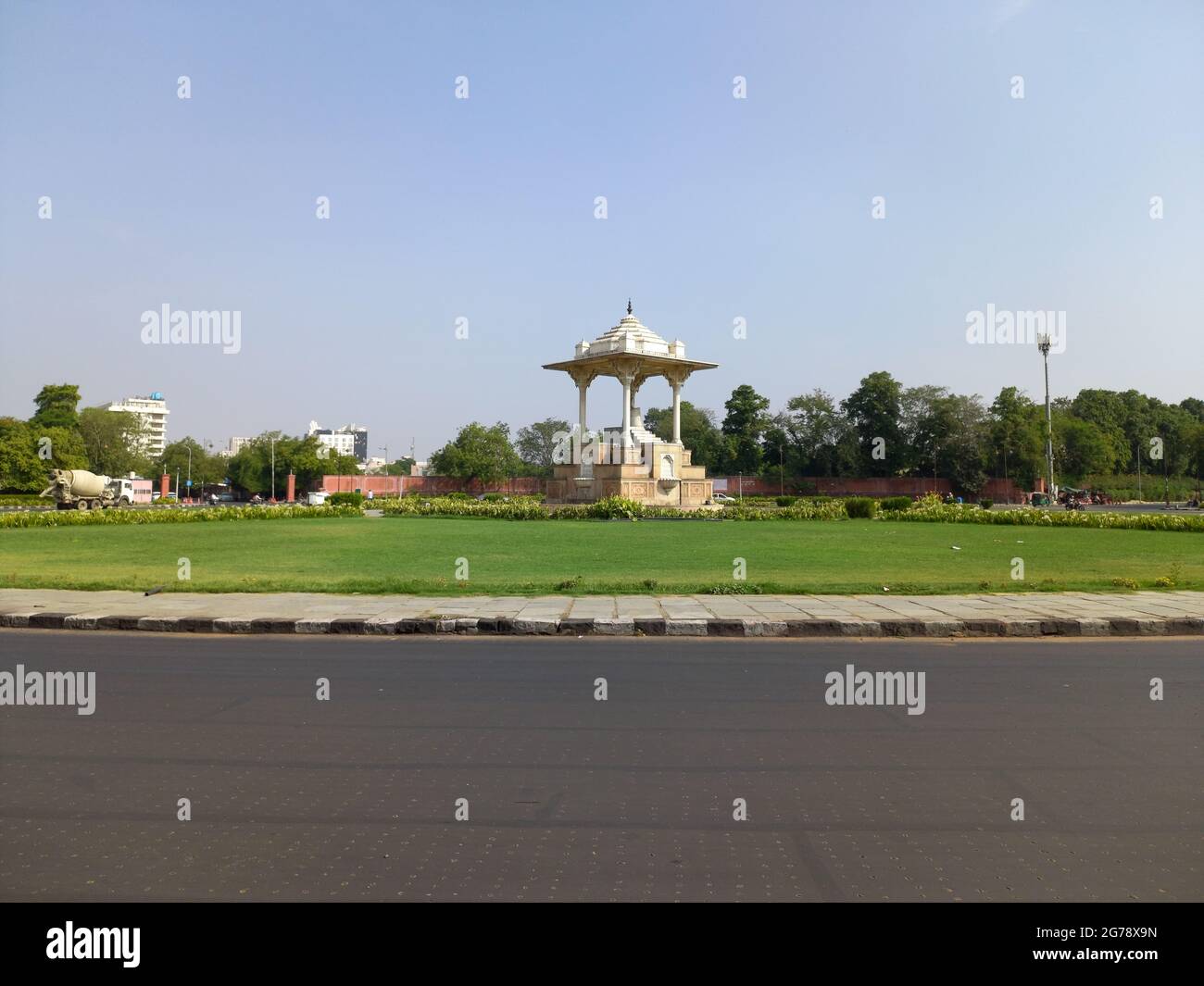 Statuenkreis befindet sich in Jaipur, Rajasthan, Indien Stockfoto