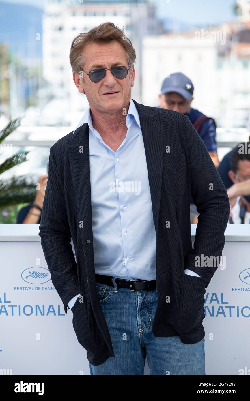Sean Penn nimmt am 11. Juli 2021 an der Fotoschau „Flag Day“ während des 74. Jährlichen Filmfestivals in Cannes Teil. Franck Bonham/imageSPACE /Sipa USA Stockfoto