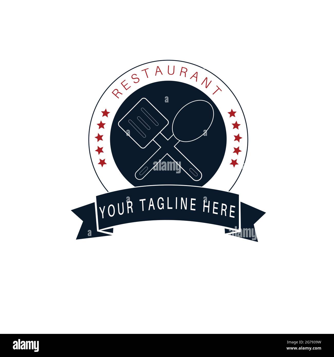 Restaurant- und Hotel-Logo-Design. Stock Vektor