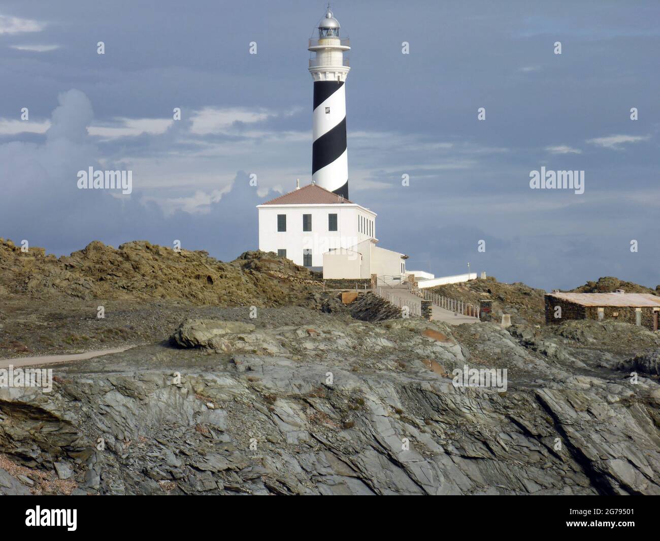 Faro de Favaritx, Menorca, Balearen Stockfoto