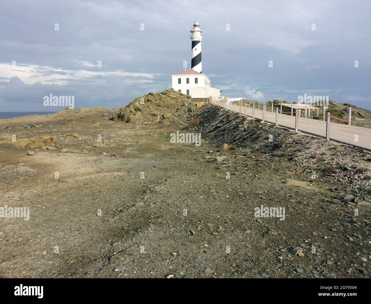 Faro de Favaritx, Menorca, Balearen Stockfoto