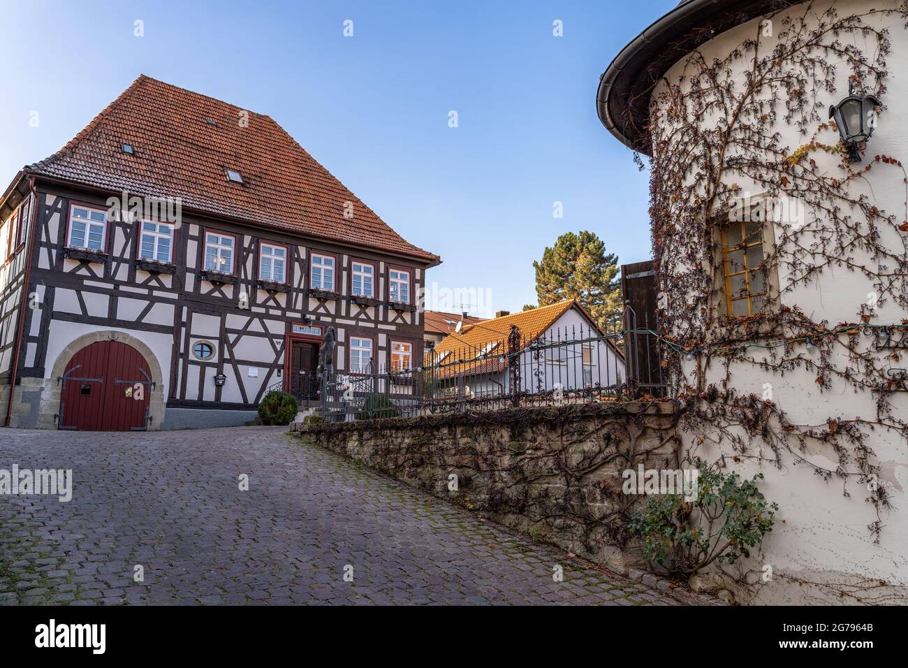 Europa, Deutschland, Baden-Württemberg, Weinstadt, herrliches Fachwerkhaus in Strümpfelbach Stockfoto