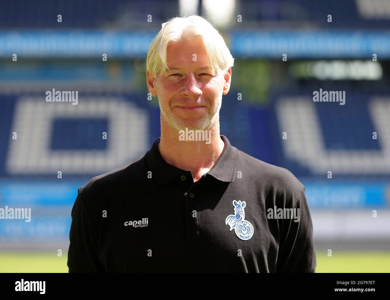 Duisburg, Deutschland. 12. Juli 2021. firo: 12.07.2021, Fuvuball, 3. Bundesliga, Saison 2021/2022, MSV Duisburg, Portrait date, goalwart Coach Sven BEUCKERT, Portrait Credit: dpa/Alamy Live News Stockfoto