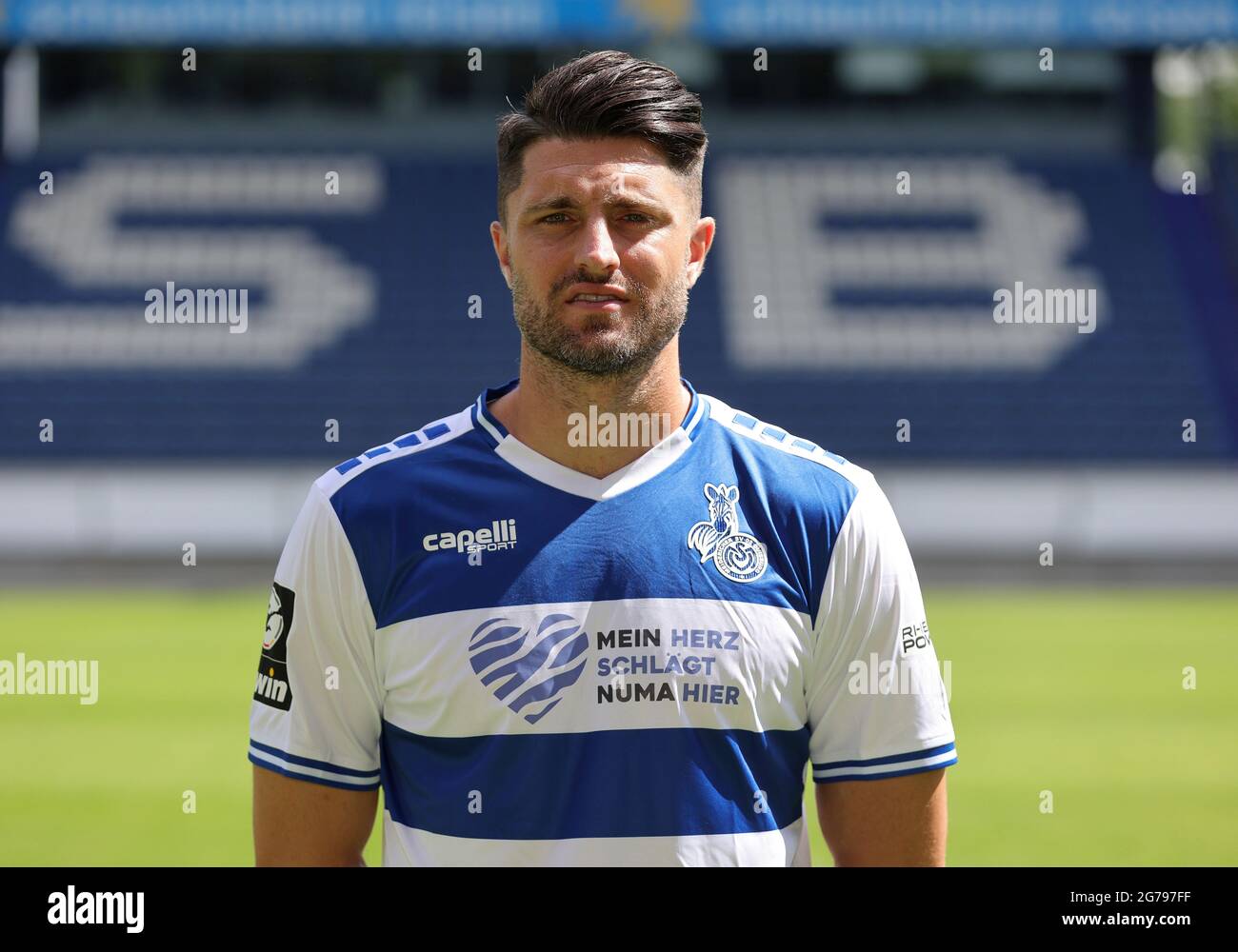 Duisburg, Deutschland. 12. Juli 2021. firo: 12.07.2021, Fuvuball, 3. Bundesliga, Saison 2021/2022, MSV Duisburg, Portrait date, Moritz STOPPELKAMP, Portrait Quelle: dpa/Alamy Live News Stockfoto