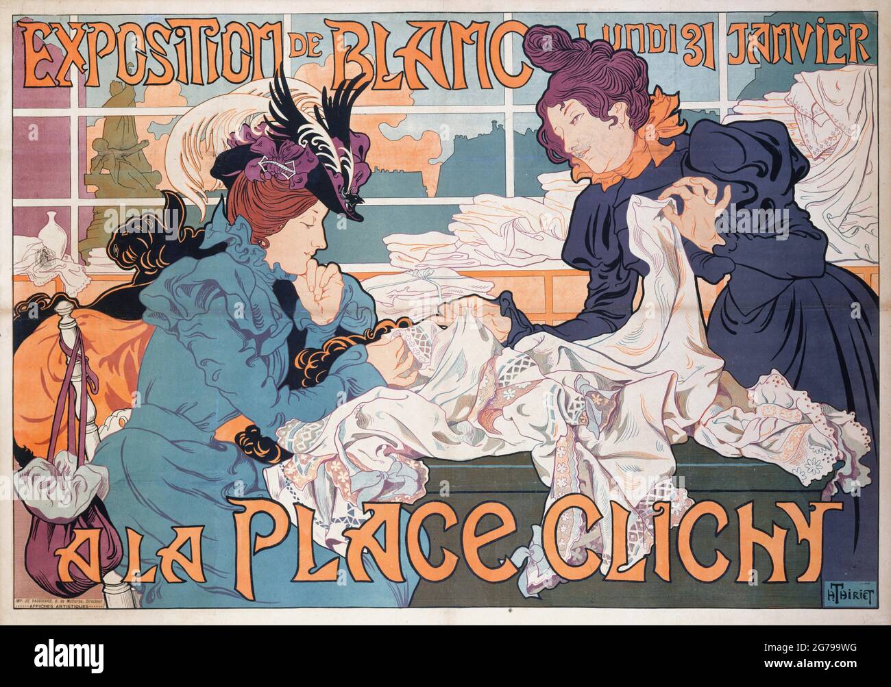 Exposition de Blanc a la Place Clichy. Museum: PRIVATE SAMMLUNG. Autor: HENRI THIRIET. Stockfoto