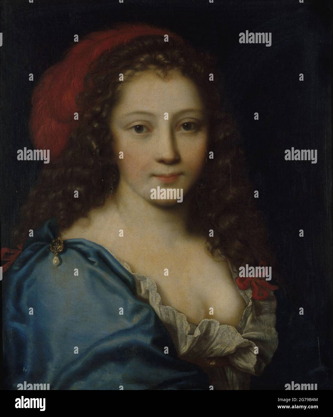 Porträt von Armande Béjart (1642-1700). Museum: Musée Carnavalet, Paris. Autor: NICOLAS MIGNARD. Stockfoto