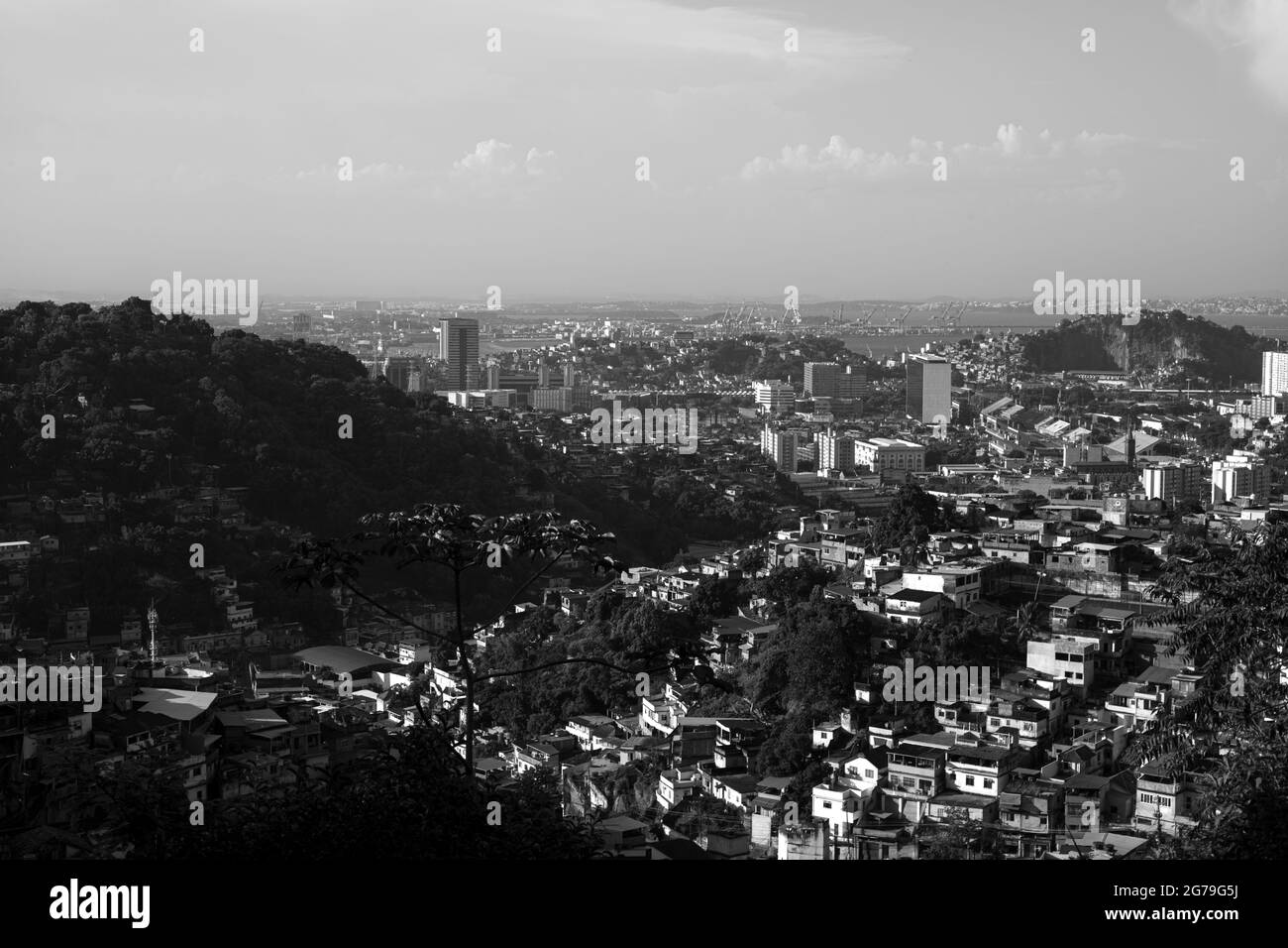 Luftaufnahme des Viertels Santa Teresa District, Rio de Janeiro, Brasilien Stockfoto