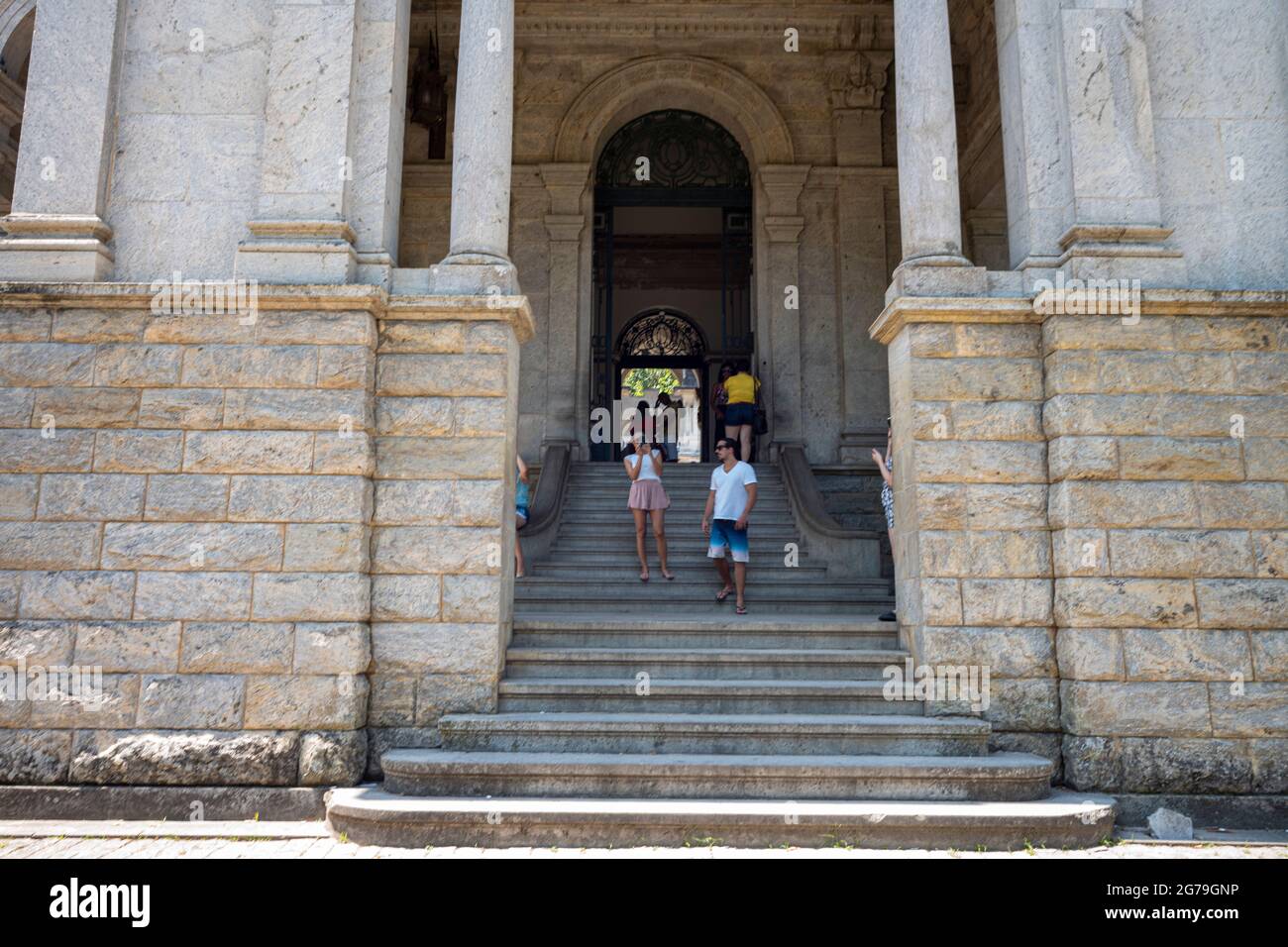Villa im italienischen Architekturstil im Parque Lage. Es ist jetzt eine School of Visual Arts von Rio de Janeiro, Brasilien Stockfoto