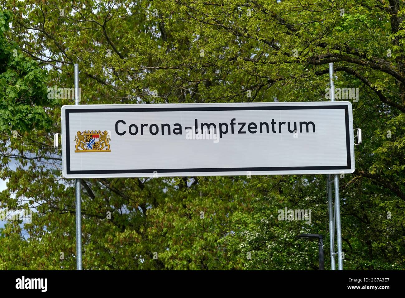 Deutschland, Bayern, Oberbayern, Schutzkorona-Impfzentrum, Stockfoto