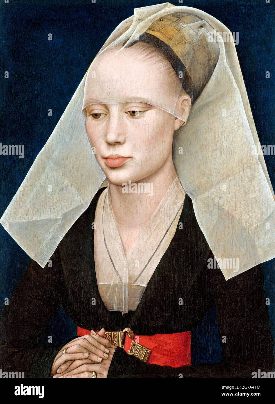 Portrait of a Lady von Rogier van der Weyden (ca. 1399-1464), Öl auf Tafel, c. 1460 Stockfoto