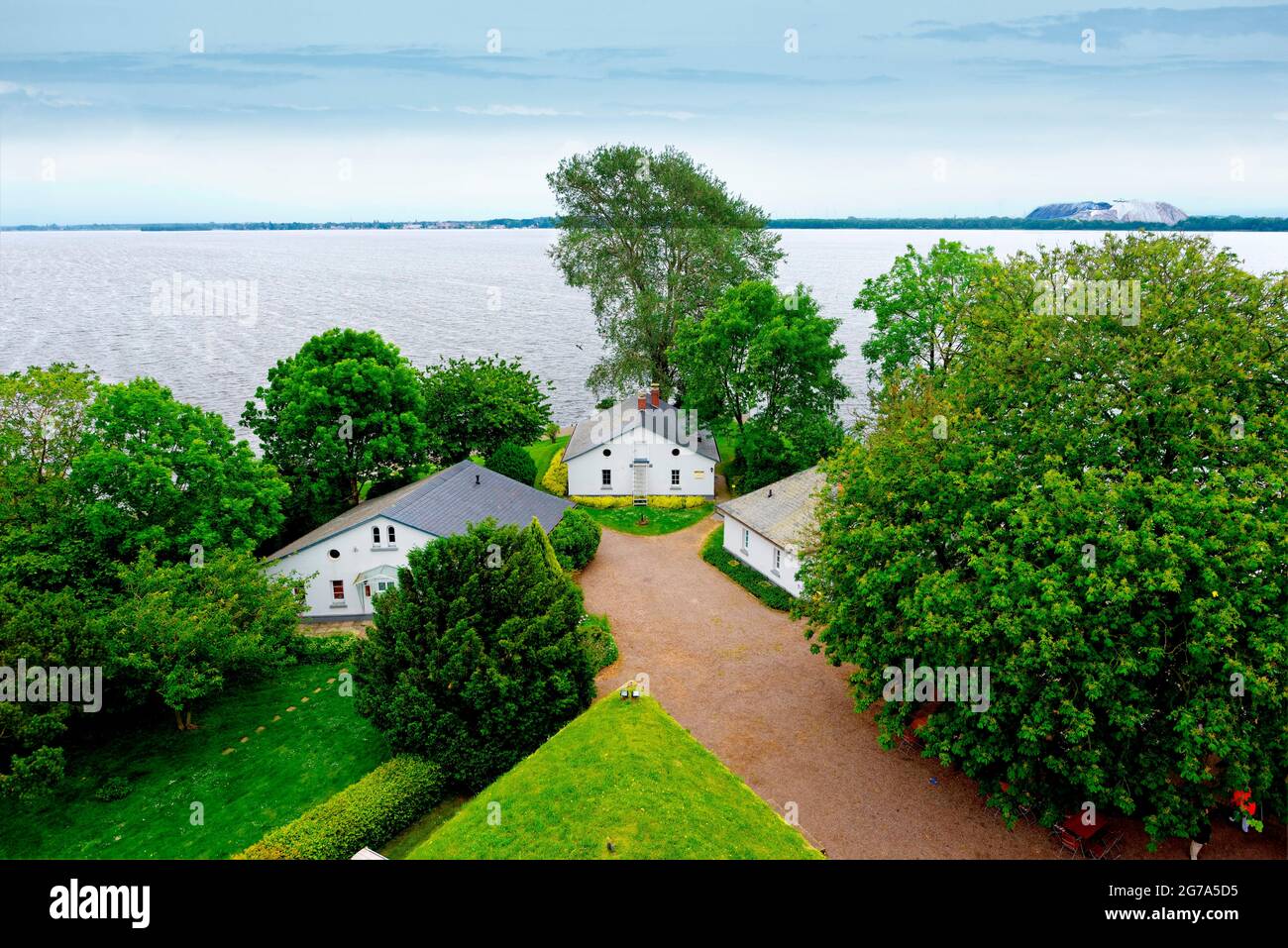 Draufsicht auf die Nebengebäude, Insel Wilhelmstein, Steinhude, Niedersachsen Stockfoto