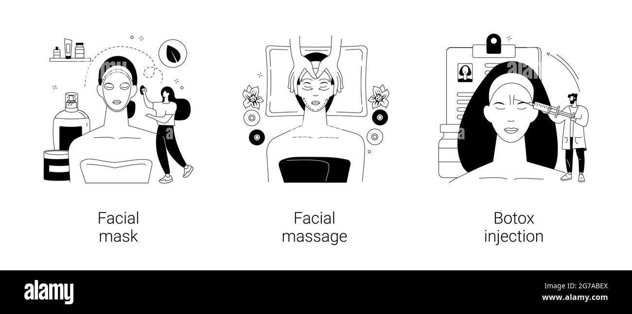 Professionelle Skincare abstrakte Konzept Vektor Illustrationen. Stock Vektor