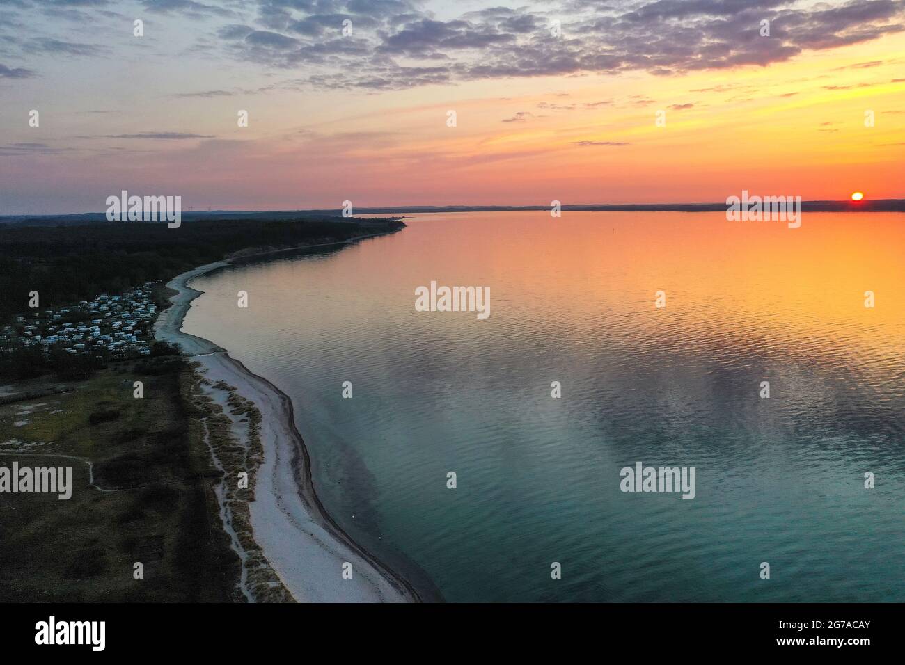 Drohnenfoto aus der Ostsee. Stockfoto