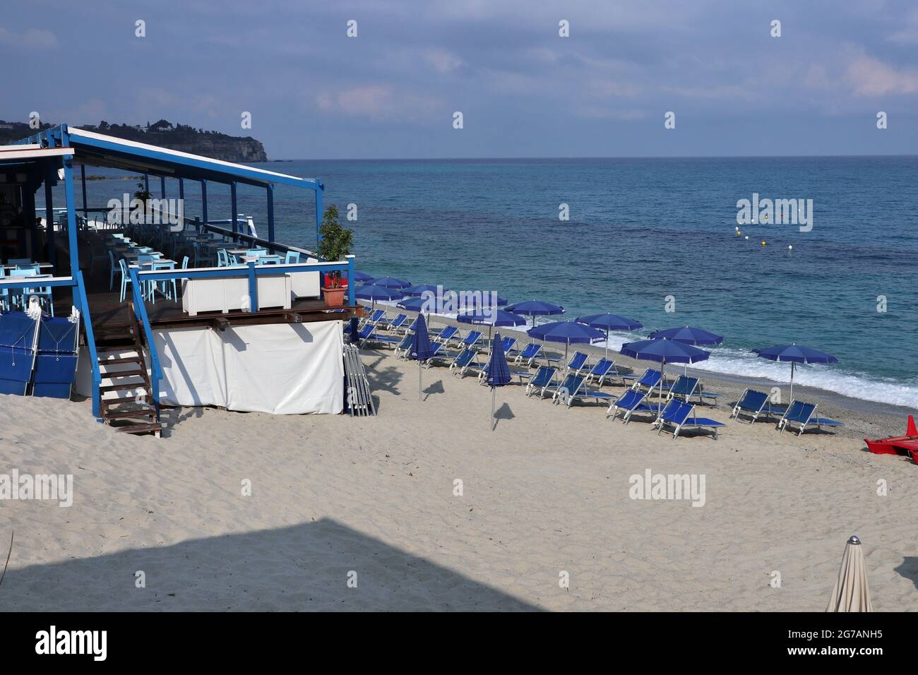 Tropea - Lido Azzurro di mattina presto Stockfoto