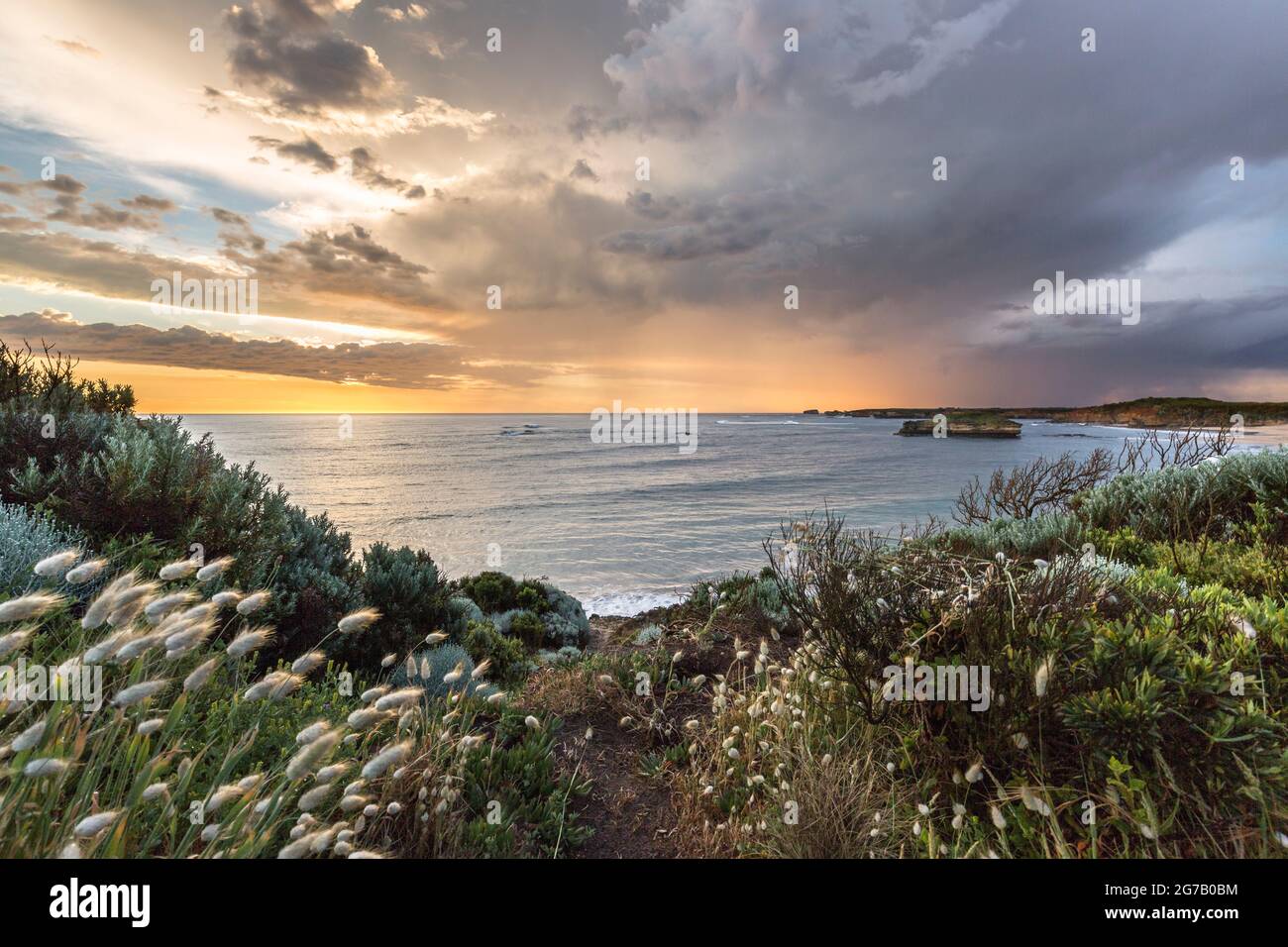 Schlechtes Wetter an der Bay of Islands, Australien Stockfoto