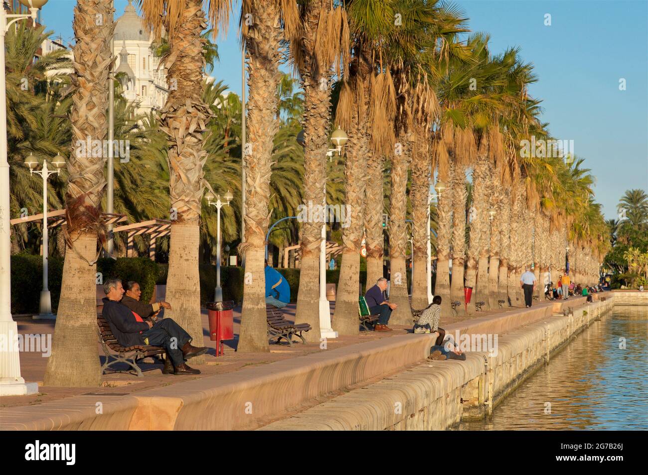 Alicante Promenade, Alicante, Spanien Stockfoto