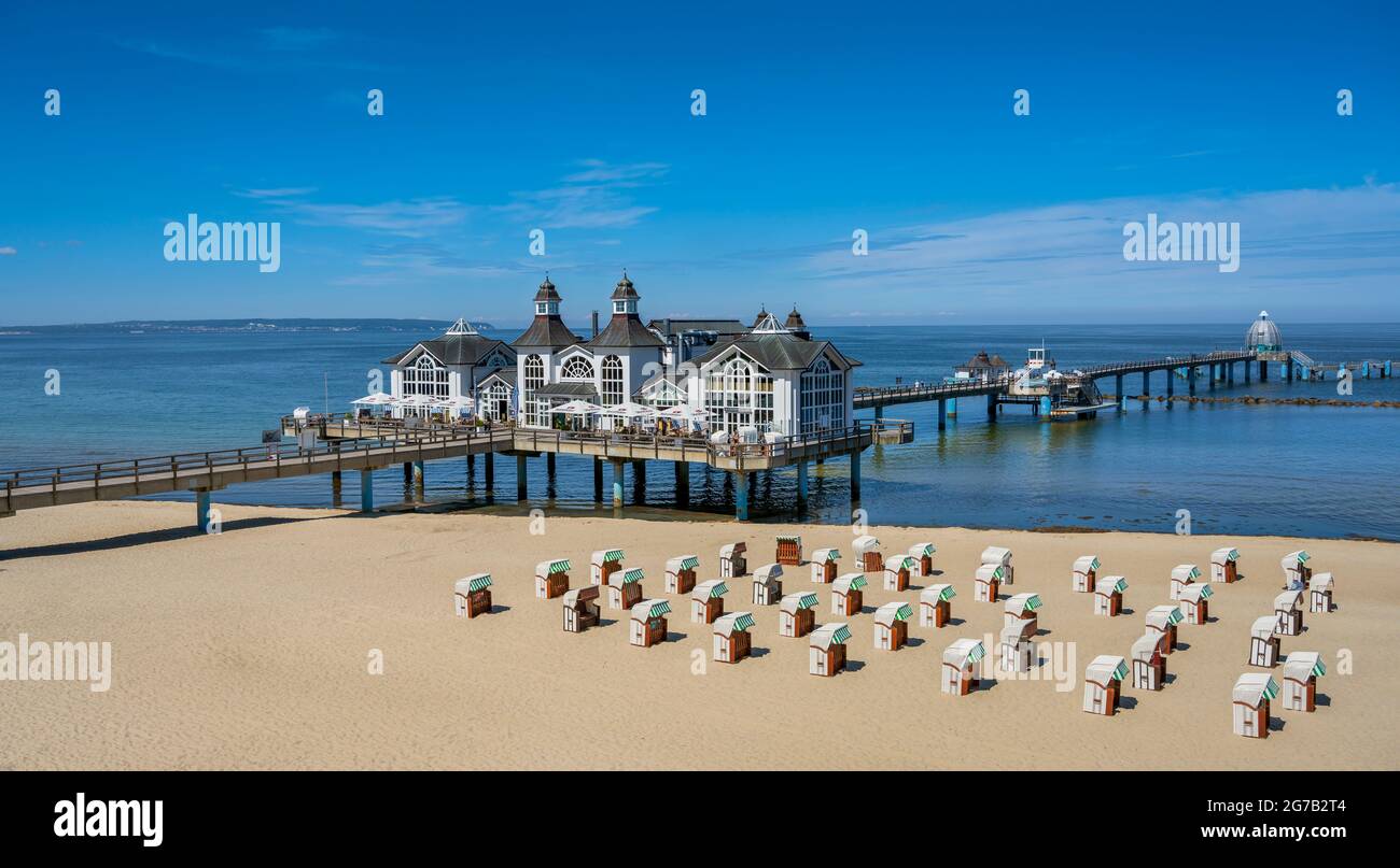 Sellin Pier auf der Insel Rügen an der Ostsee, Deutschland Stockfoto