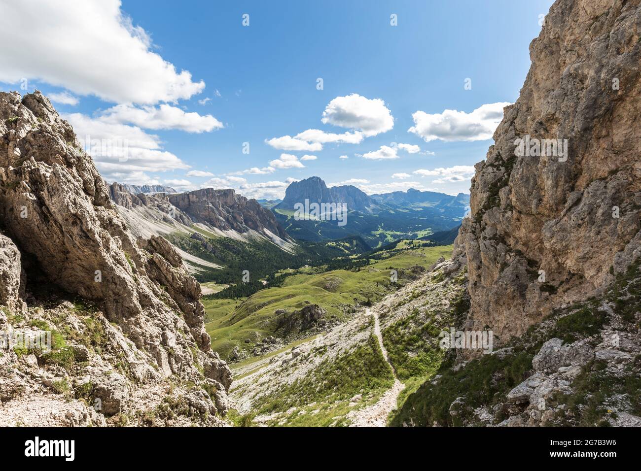 Langkofel / Col Raiser, Gröden, Italien Stockfoto