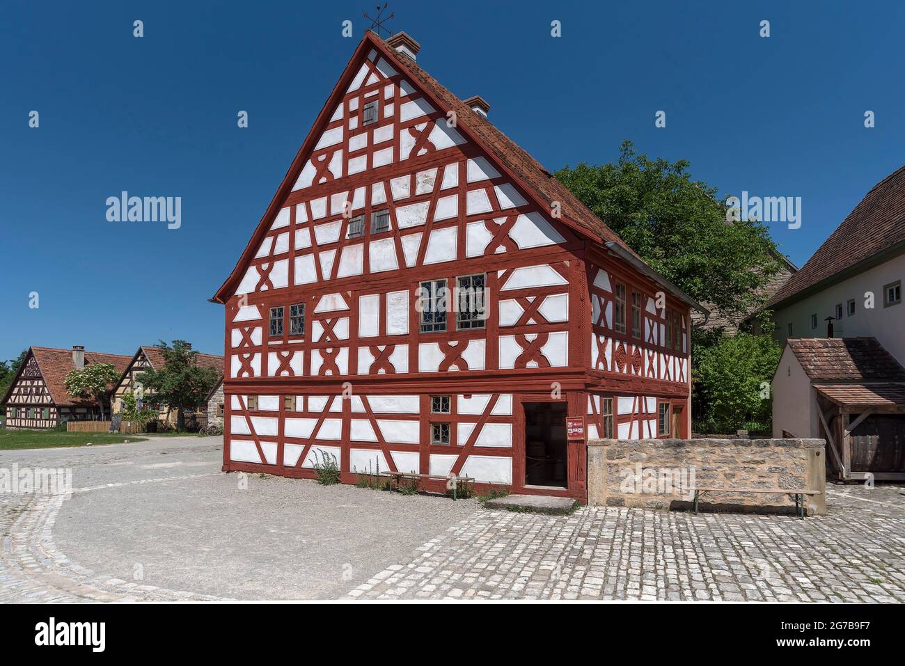 Historisches Fachwerkhaus, Fränkisches Freilichtmuseum, Bad Windsheim,  Mittelfranken, Bayern, Deutschland Stockfotografie - Alamy