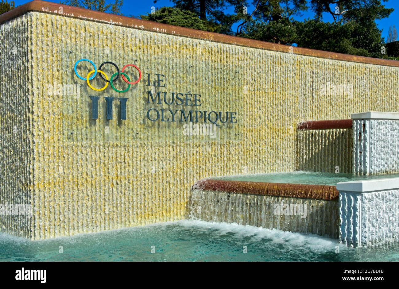 Eintritt ins Olympische Museum, Lausanne, Schweiz Stockfoto