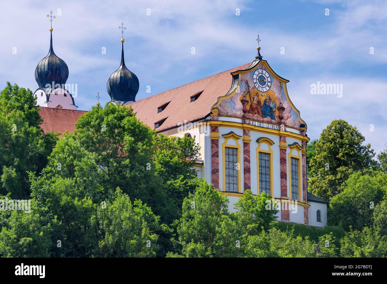Klosterkirche St. Margaret, Kloster Baumburg, Altenmarkt, Oberbayern, Bayern, Deutschland Stockfoto
