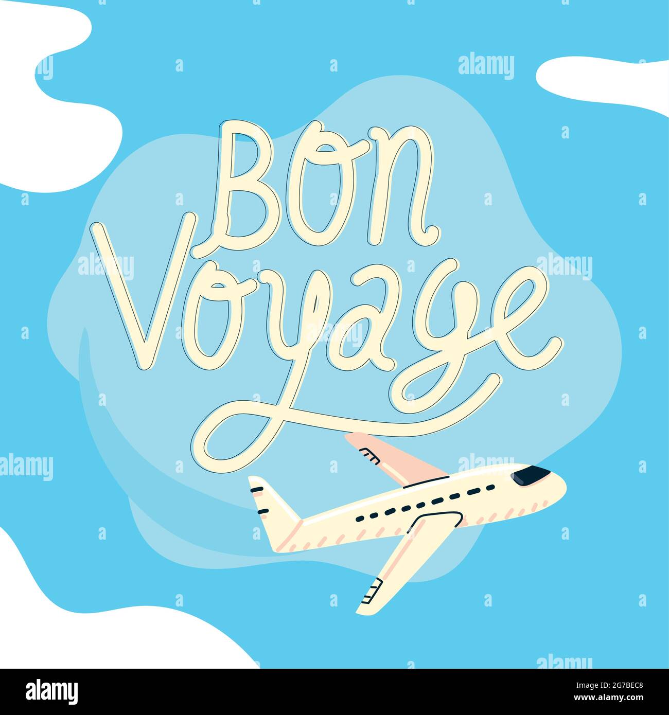 Flugzeug Bon Reise Tourismus Stock Vektorgrafik Alamy