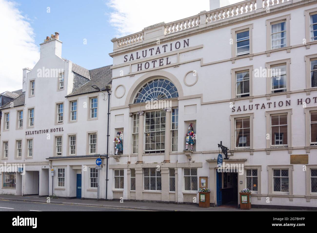 Salutation Hotel aus dem 17. Jahrhundert, South Street, Perth, Perth und Kinross, Schottland, Vereinigtes Königreich Stockfoto