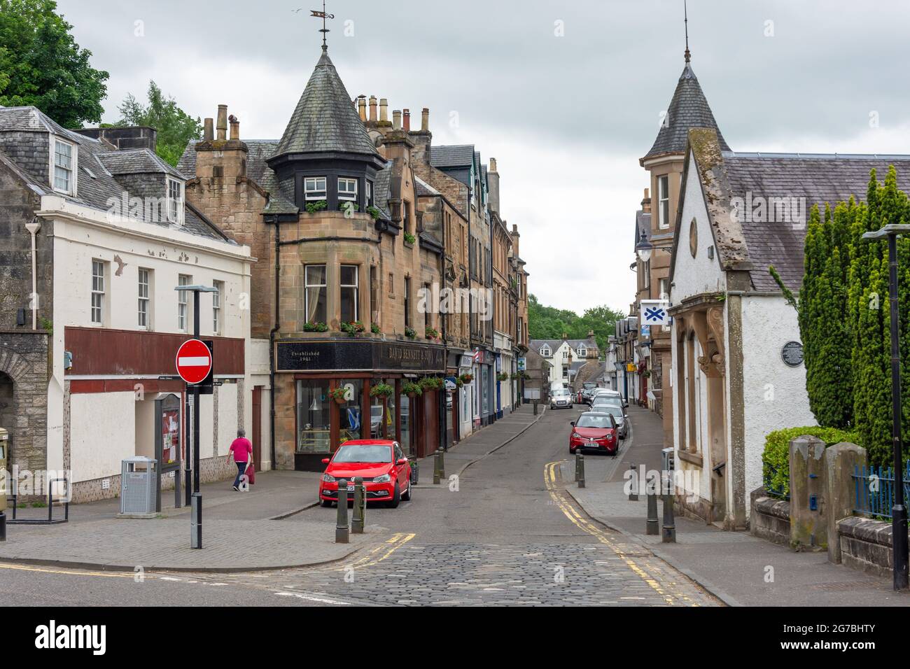 High Street, Dunblane, Stirling, Schottland, Vereinigtes Königreich Stockfoto
