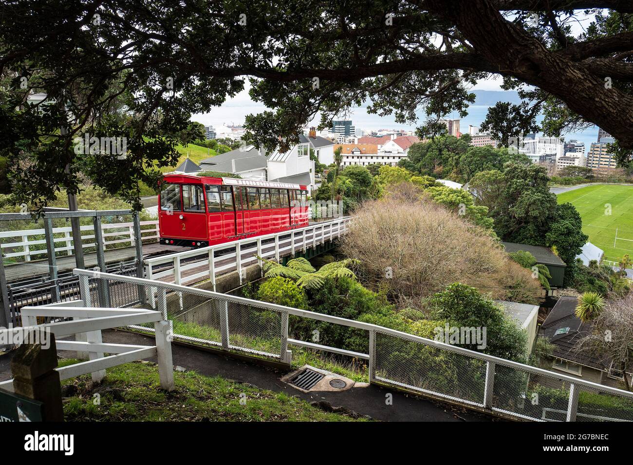 Wellington Neuseeland die Seilbahn und das Museumsbild Neville Marriner Stockfoto
