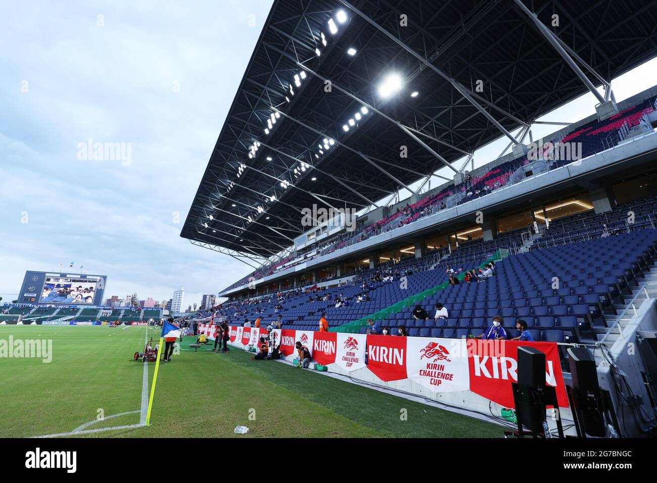 Yodoko Sakura Stadium, Osaka, Japan. Juli 2021. Gesamtansicht, 12. JULI 2021 - Fußball/Fußball : KIRIN Challenge Cup 2021 Spiel zwischen U-24 Japan 3-1 U-24 Honduras im Yodoko Sakura Stadium, Osaka, Japan. Quelle: Naoki Morita/AFLO SPORT/Alamy Live News Stockfoto