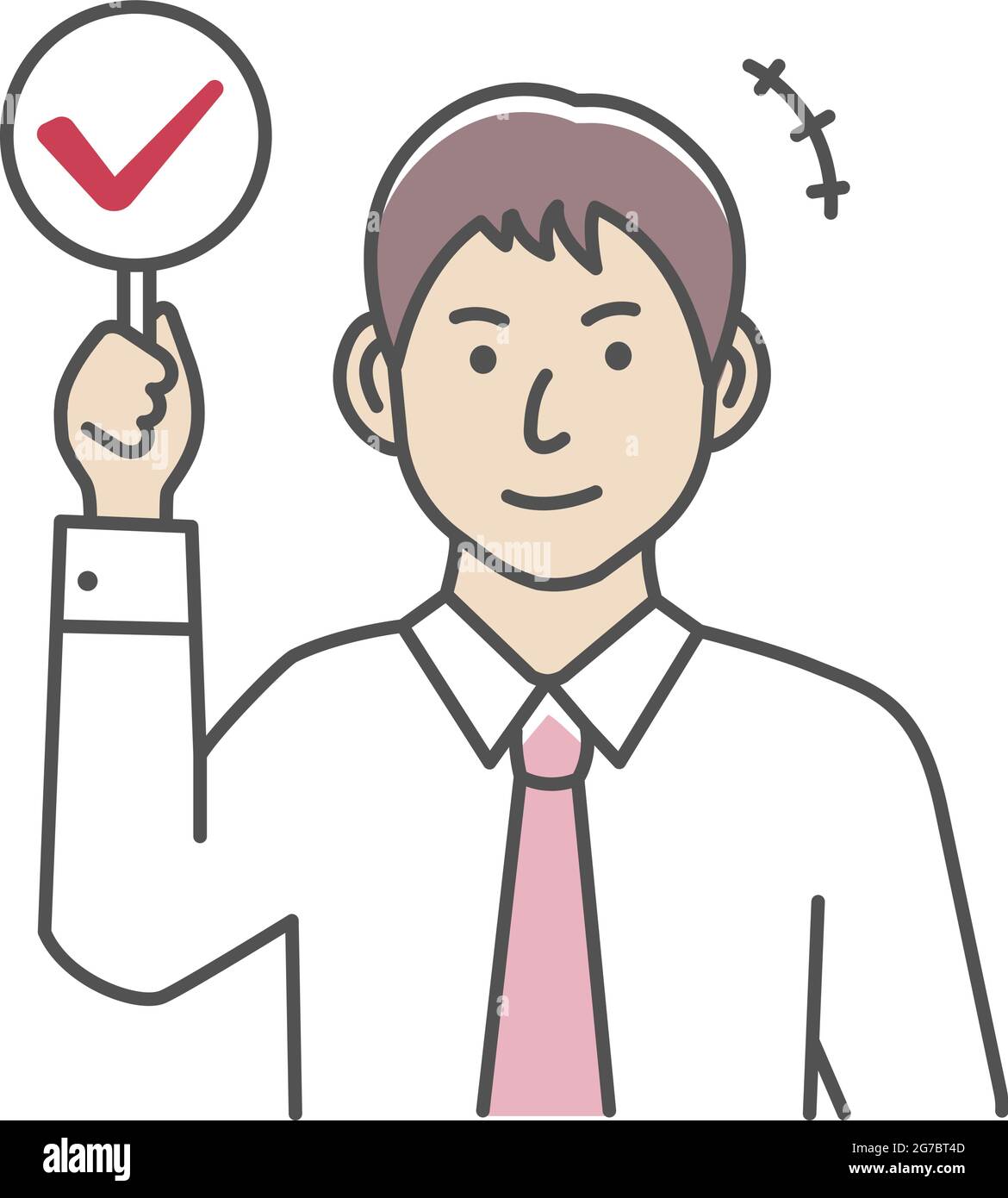 Geschäftsmann zeigt Plakate Abbildung ( ein) Stock Vektor