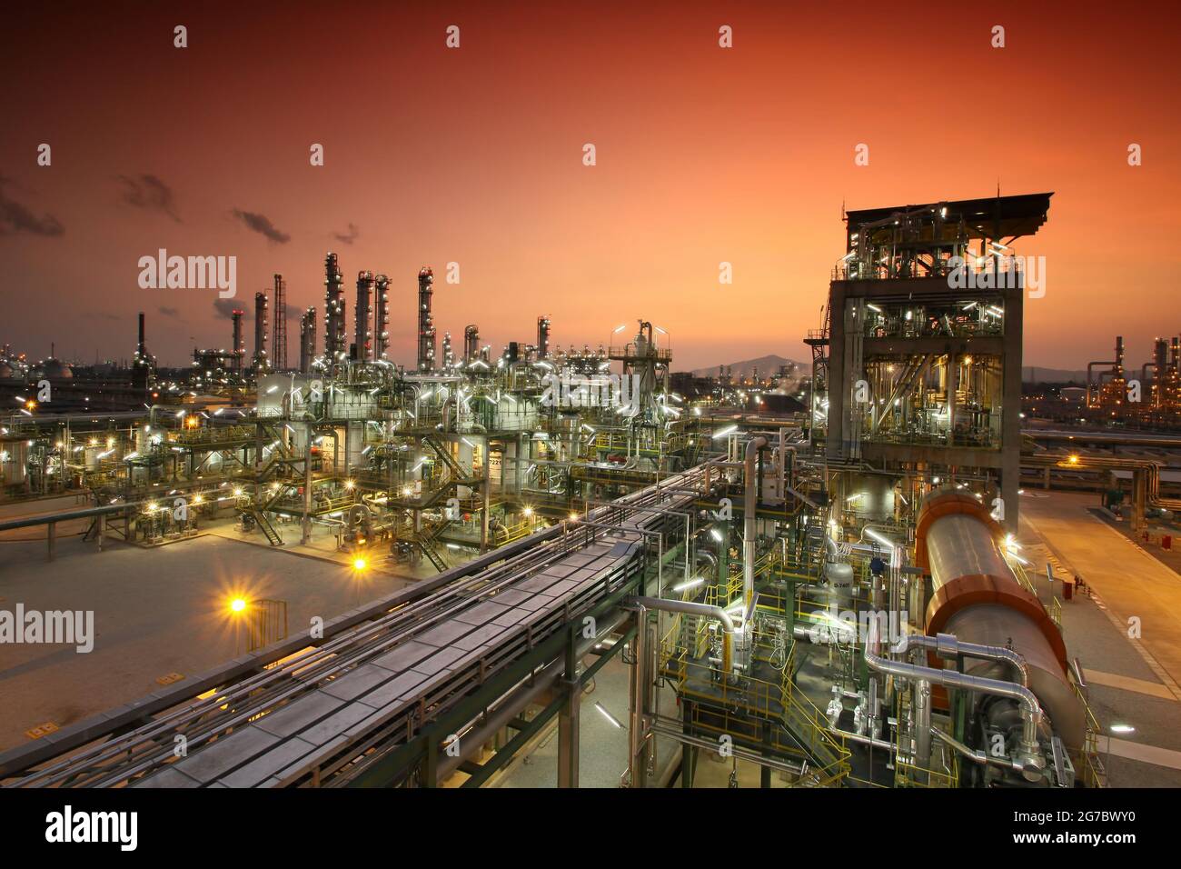 Petrochemische Fabrik, Erdölindustrie, Fabrik Stockfoto