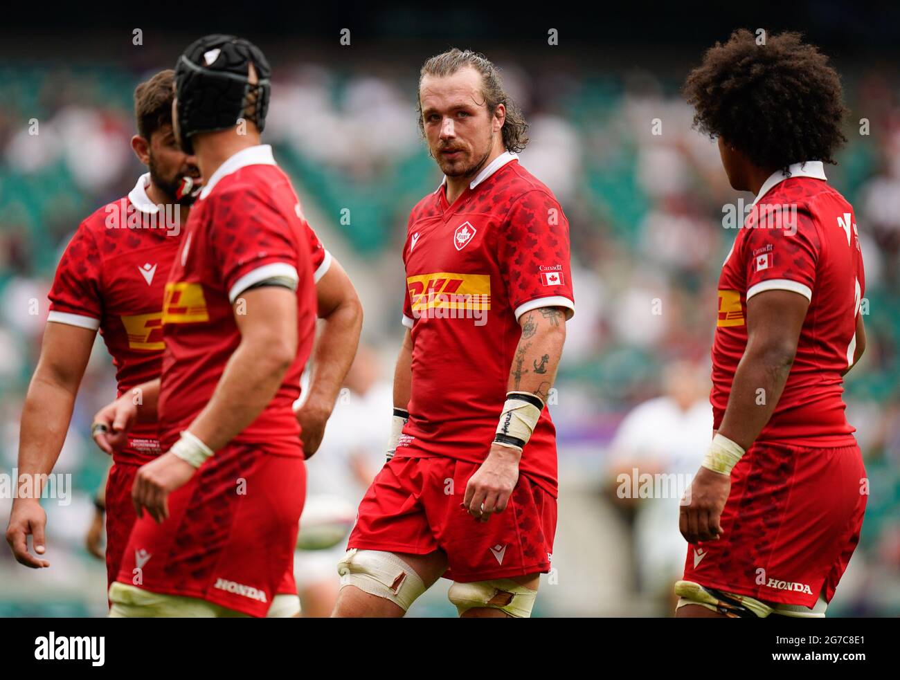 Rugby Canada Lock Conor Keys während des England -V- Rugby Canada Spiels am Samstag, den 10. Juli 2021, im Twickenham Stadium, Middlesex, Vereinigtes Königreich. ( Stockfoto